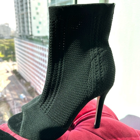 CATHERINE MALANDRINO ankle opentoe booties black size 6 (36) - Picture 3 of 8